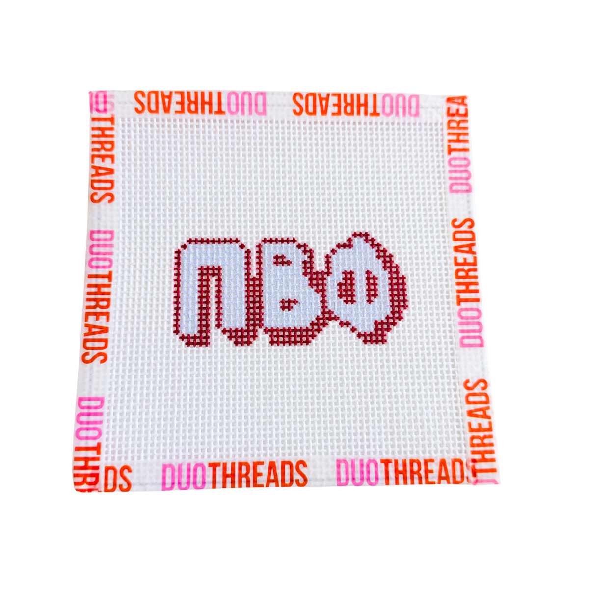 Pi Beta Phi Sorority Bubble Letter Needlepoint