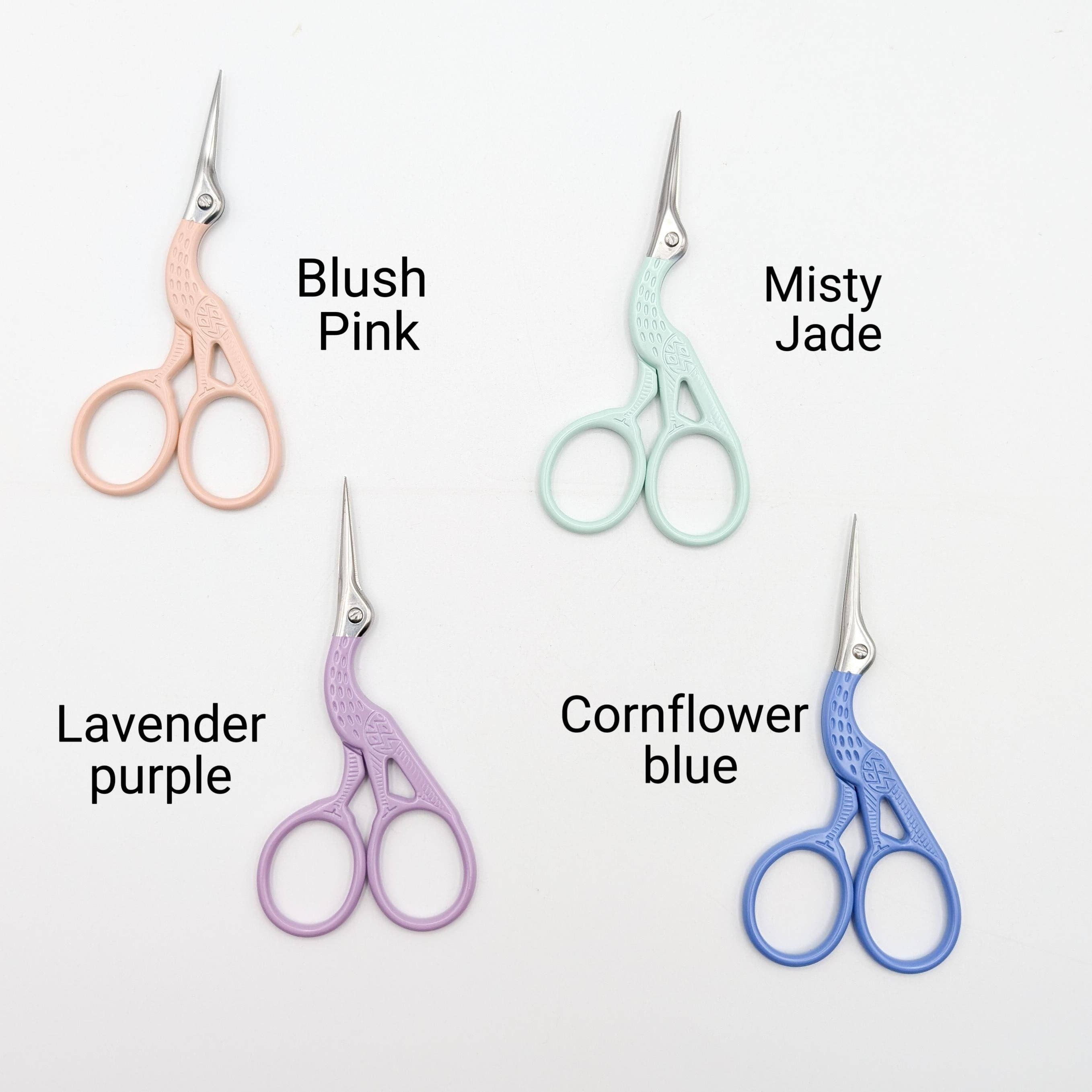 Colorful Stork Embroidery Scissors: Lavender purple