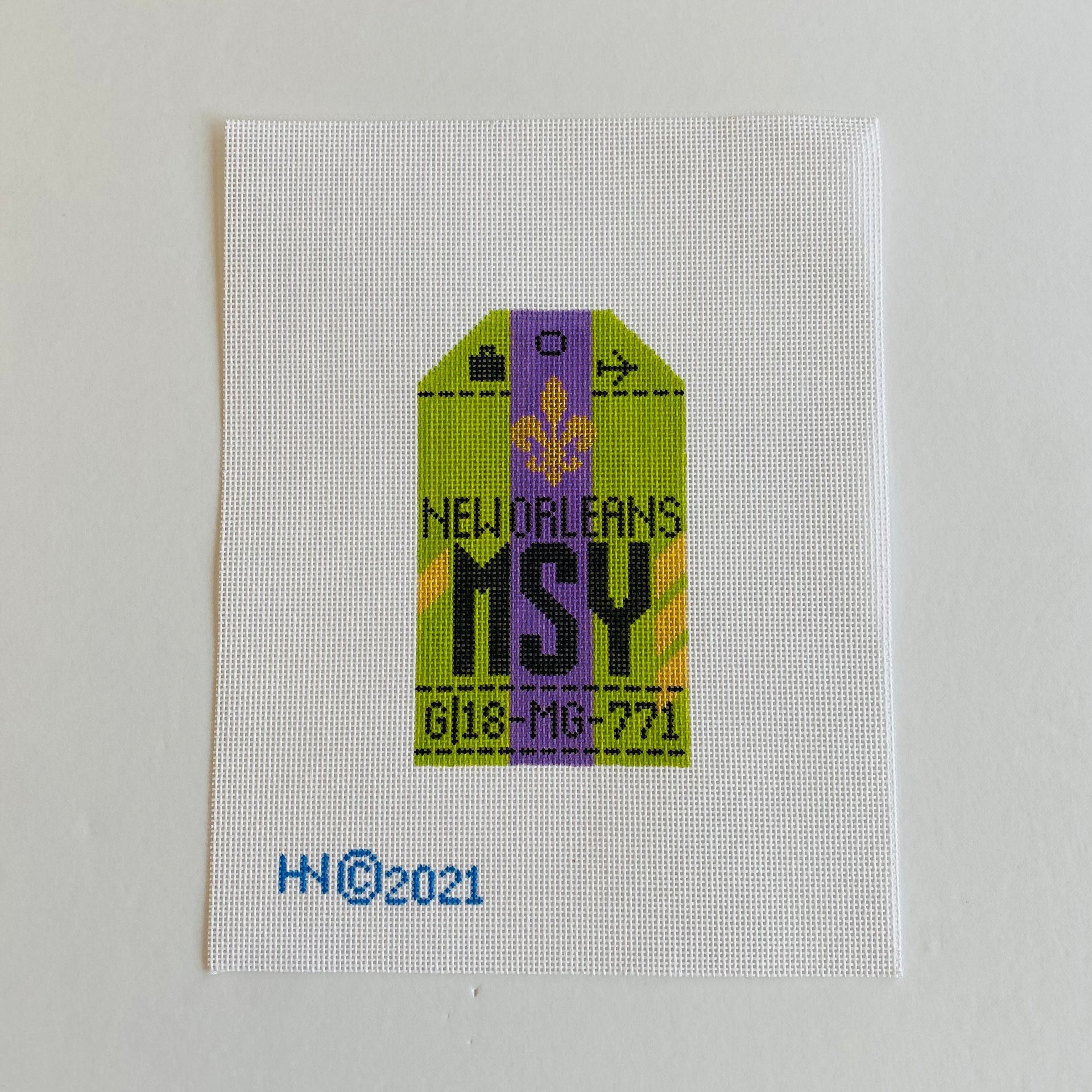 New Orleans Vintage Travel Tag Canvas