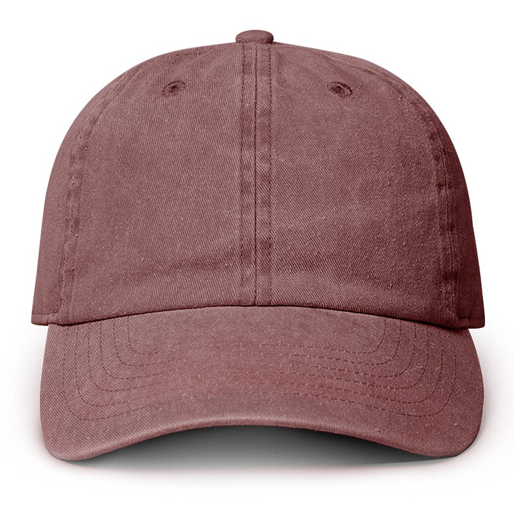 Pigment Dyed Cotton Baseball Dad Cap: GREEN / ONE SIZE