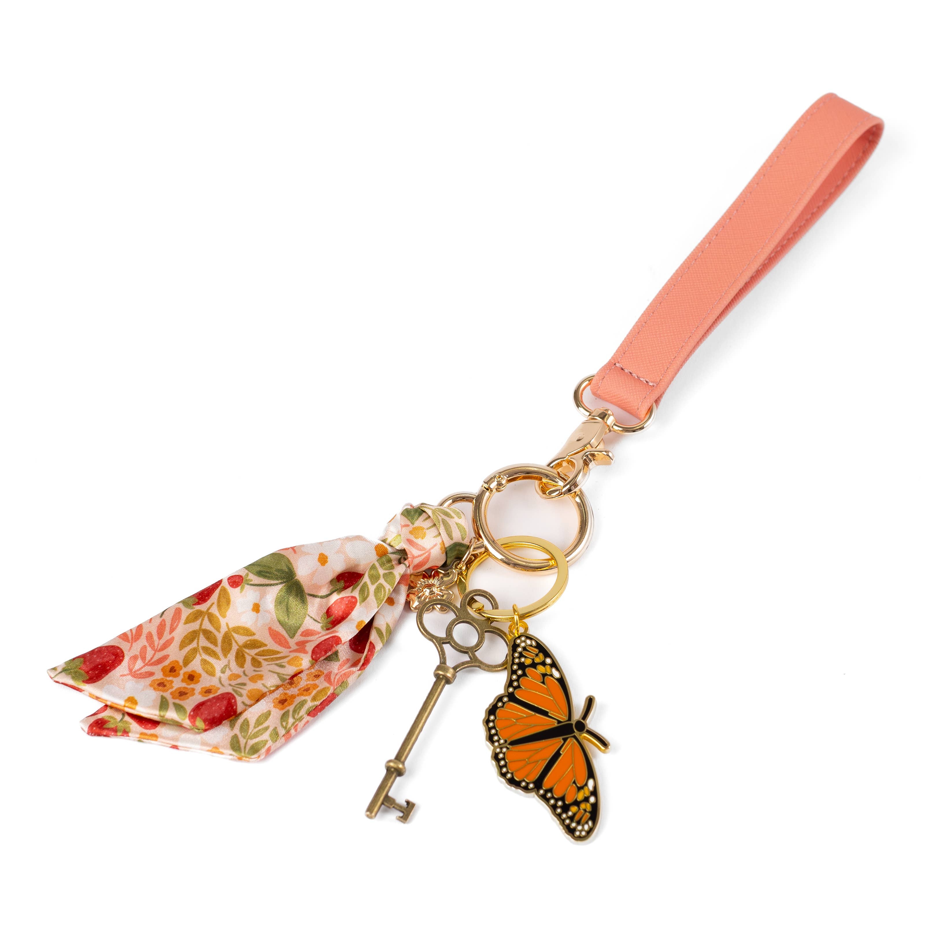 Strawberry Patch Satin Keychain