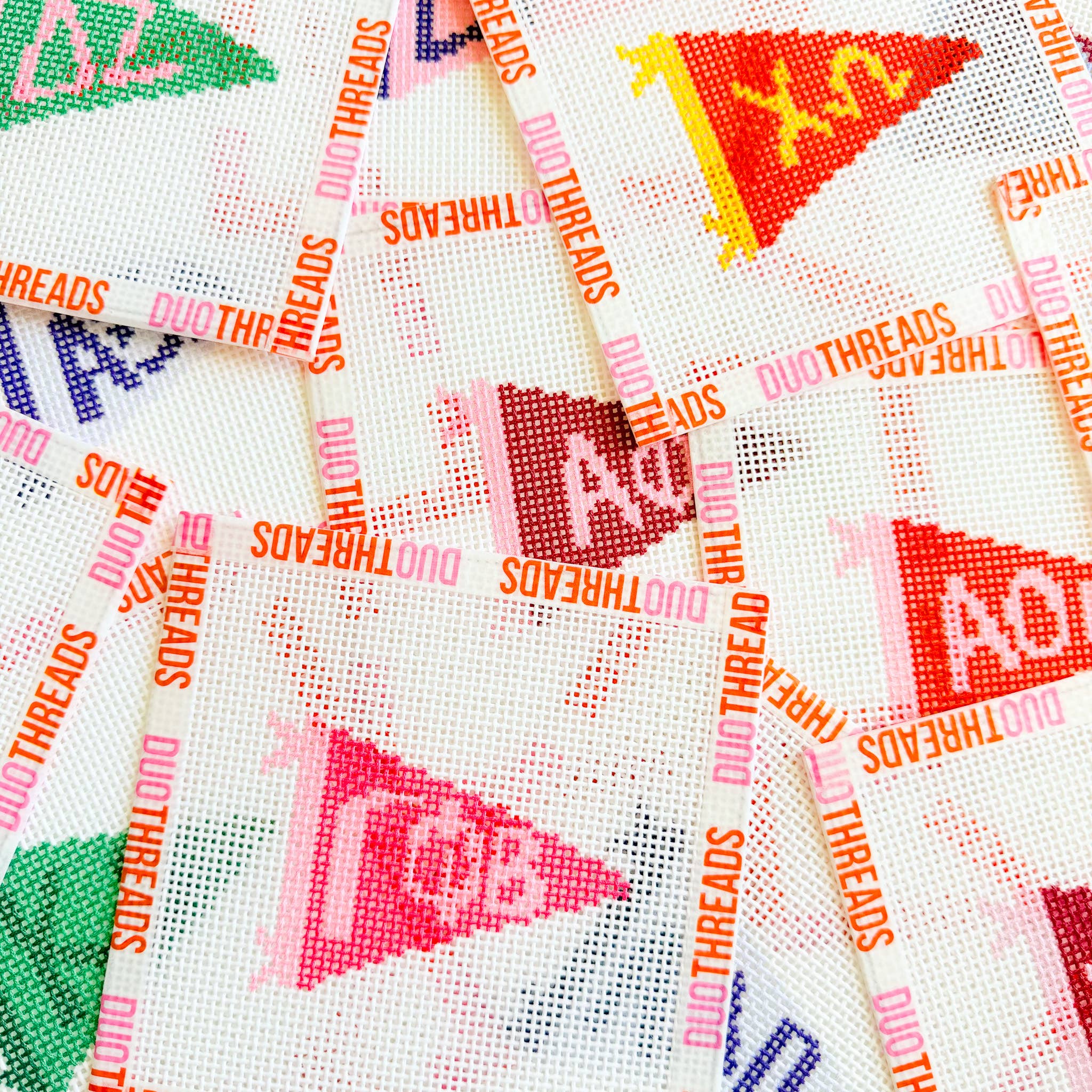 Sorority Pennant Needlepoint Canvas: KAPPA ALPHA THETA