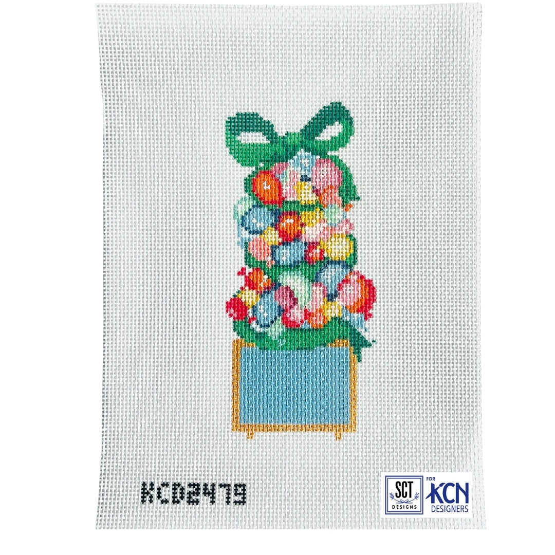 Birthday Monogramable Topiary Canvas