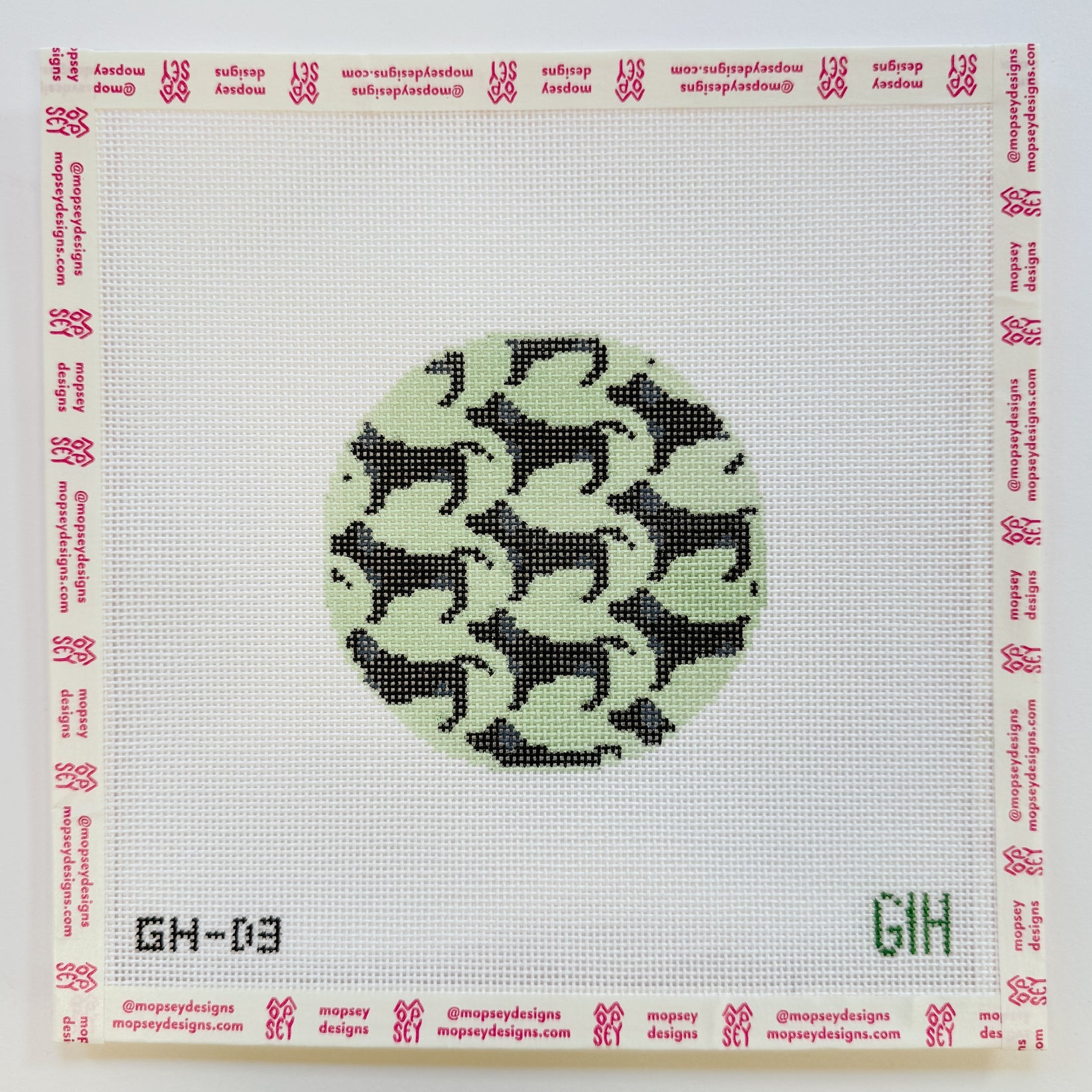 Green Heart Needlepoint: Labrador Canvas