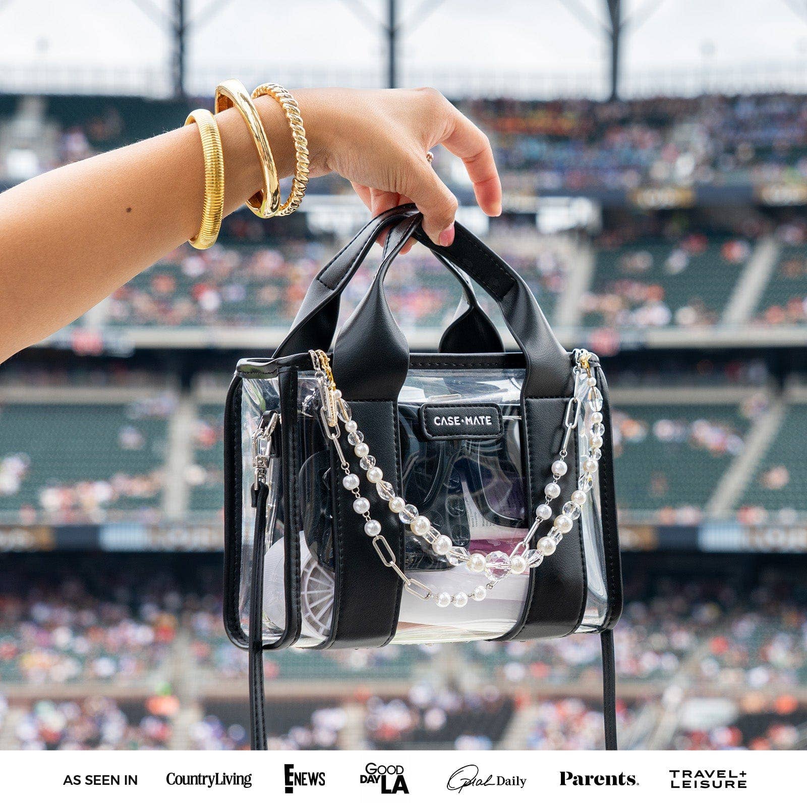 Case-Mate Clear Stadium Bag: Midnight Black