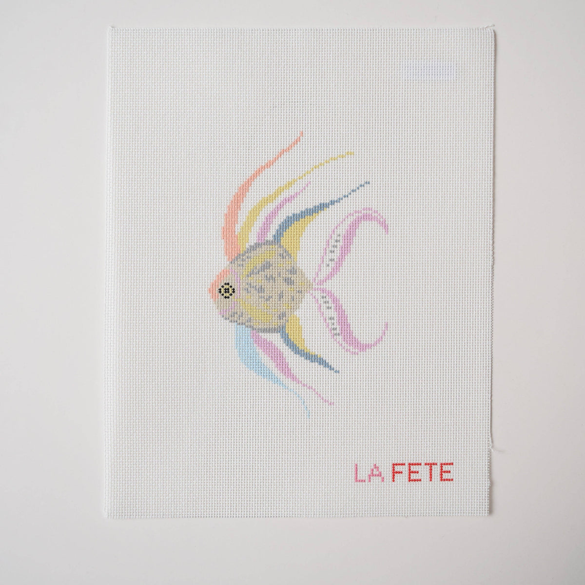 Rainbow Fish Hand Painted Needlepoint Canvas