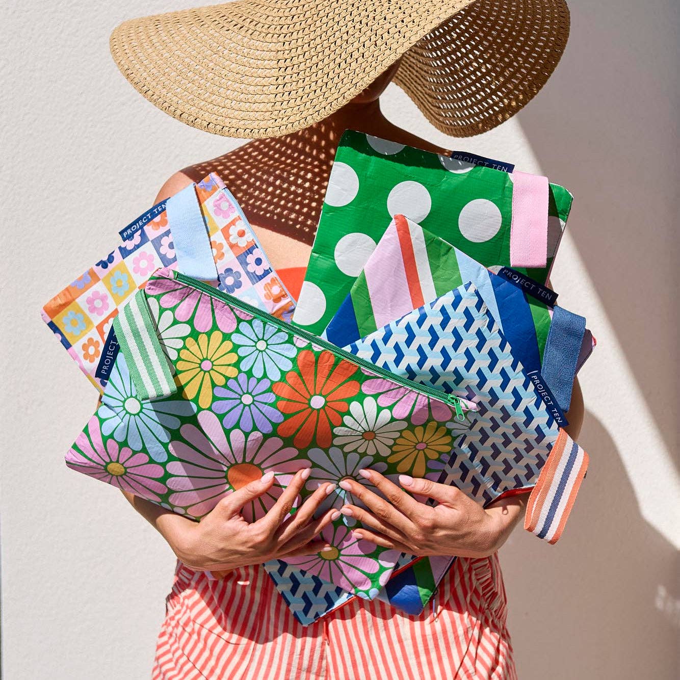 Large Zip Pouch – Square Garden