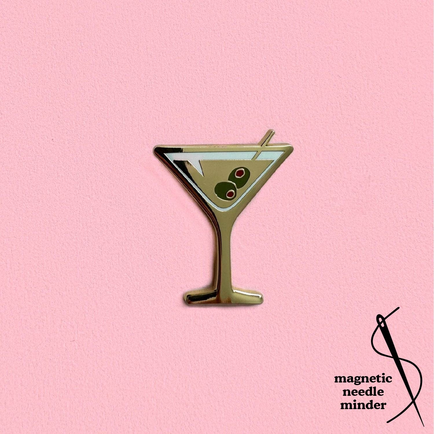 Gold Martini Needle Minder