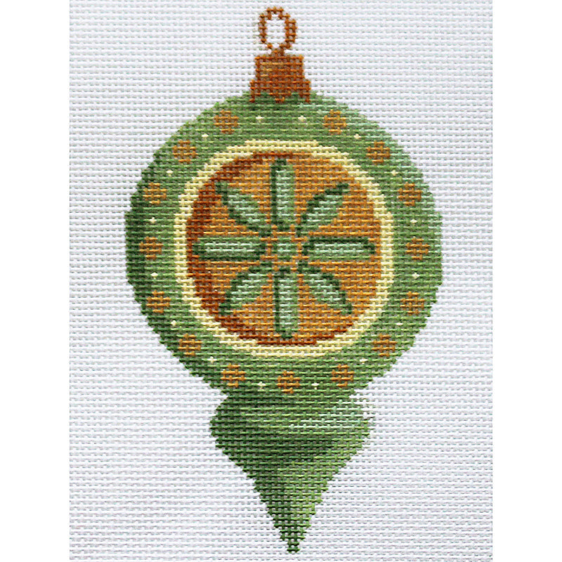 Vintage Ornaments: Green Canvas