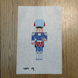 Nutcracker, Blue, White & Silver Drummer Canvas