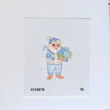 New England Christmas Santa Printed Canvas