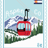 Aspen 18 Mesh Travel Stamp Needlepoint Canvas