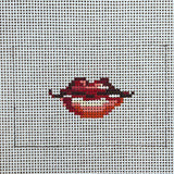 Lips Luggage Tag Canvas
