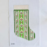 Over the Moon Floral Bauble Stocking Canvas