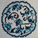 Toile De Jouy Round Canvas