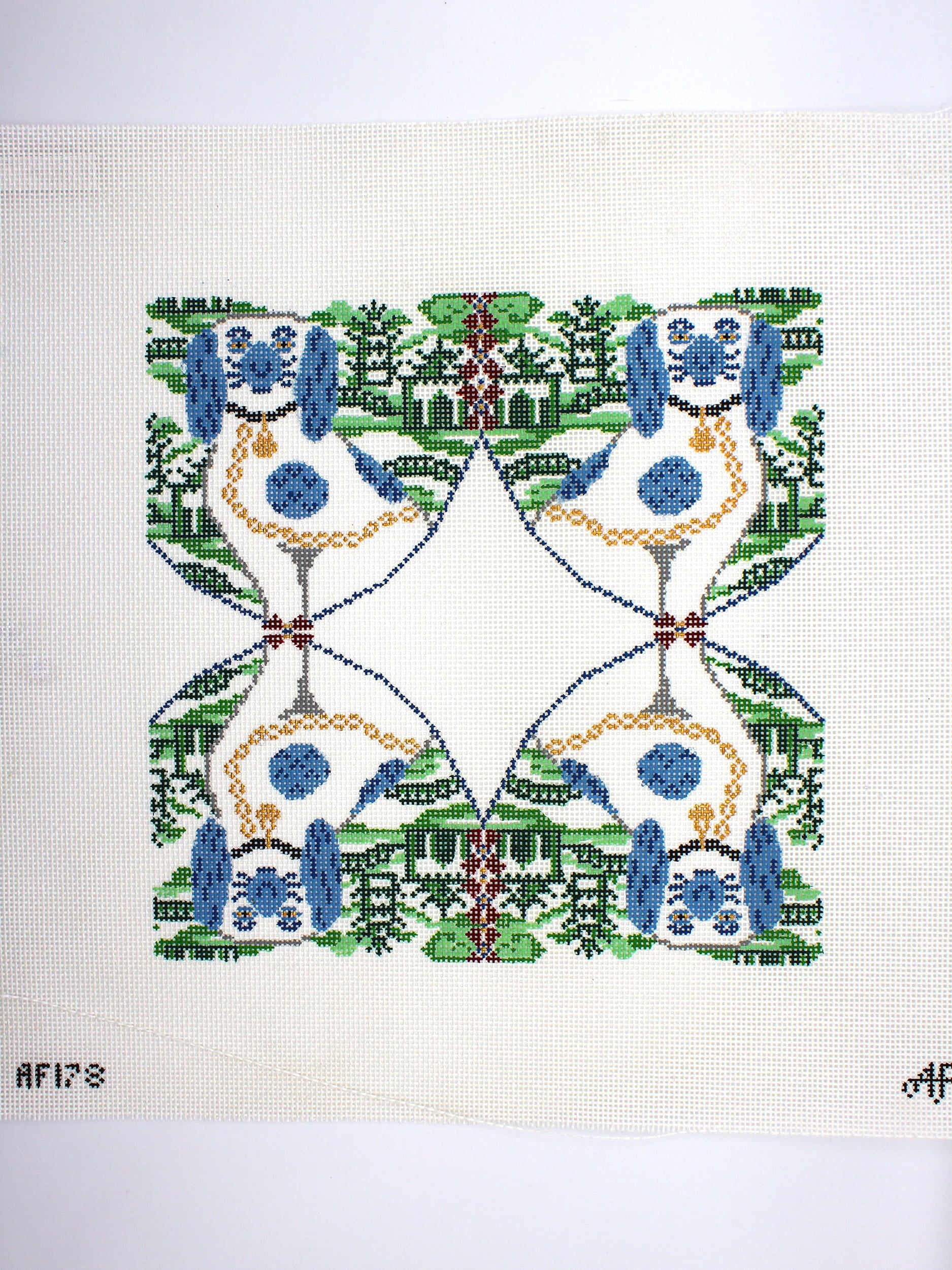 Chinoiserie Dog 10x10 Insert Canvas