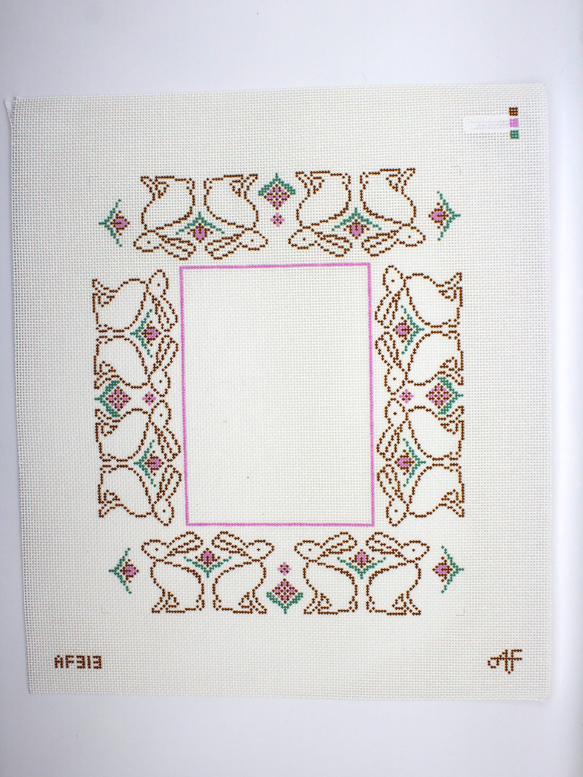 Bunny Rabbit Frame -Brown Canvas