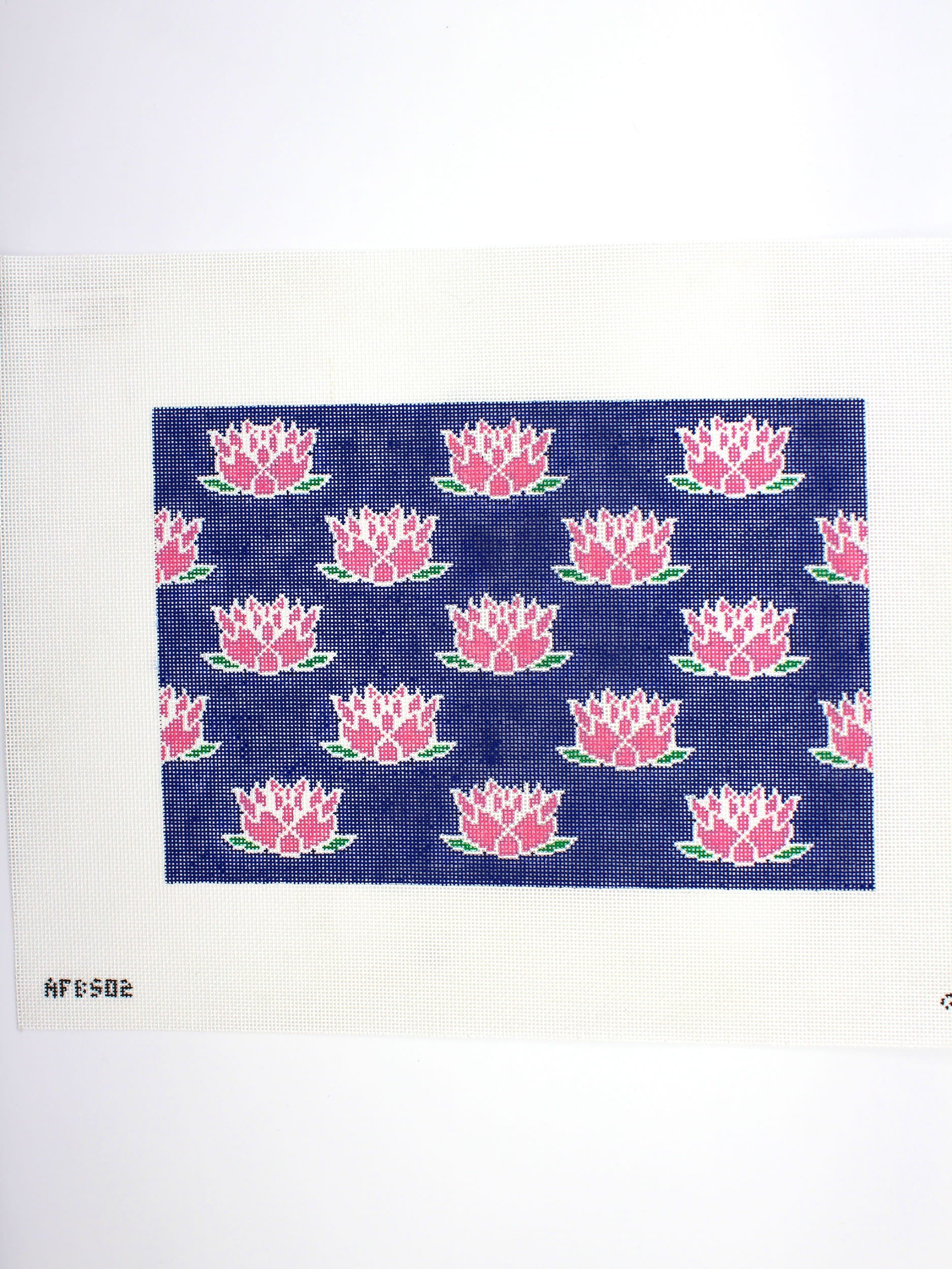 Lotus Clutch - Navy Canvas