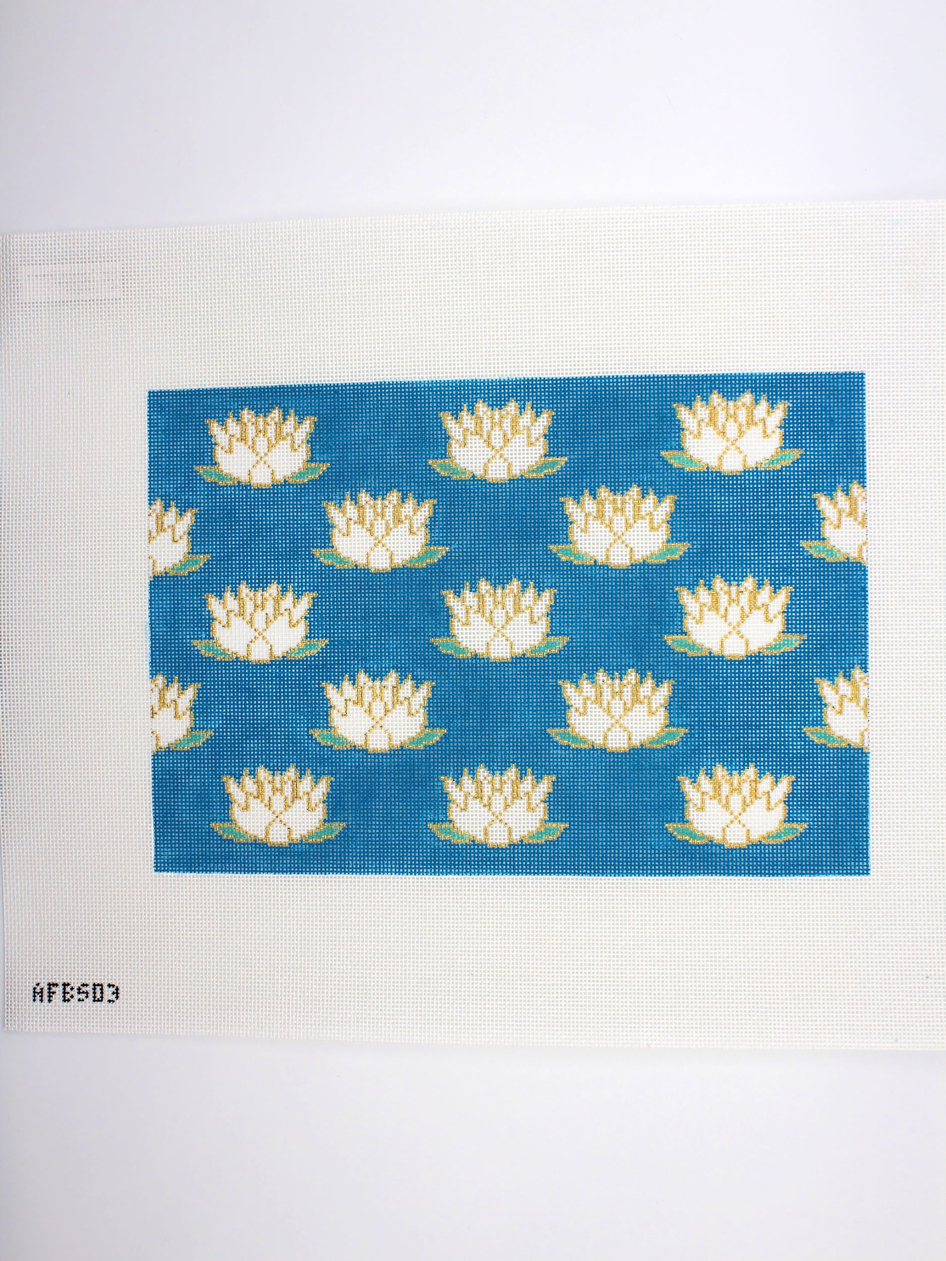 Lotus Clutch - Teal Canvas