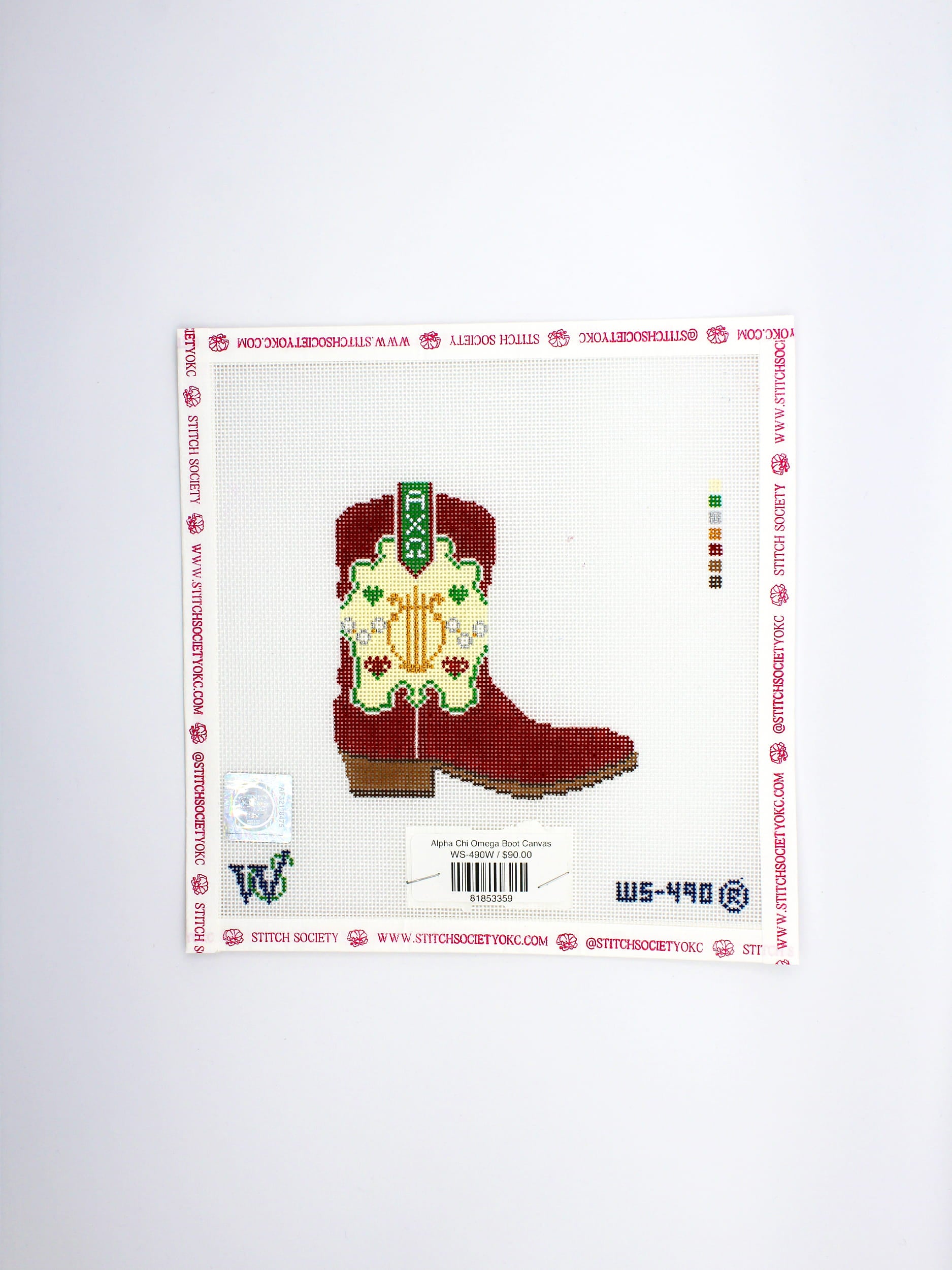 Alpha Chi Omega Boot Canvas