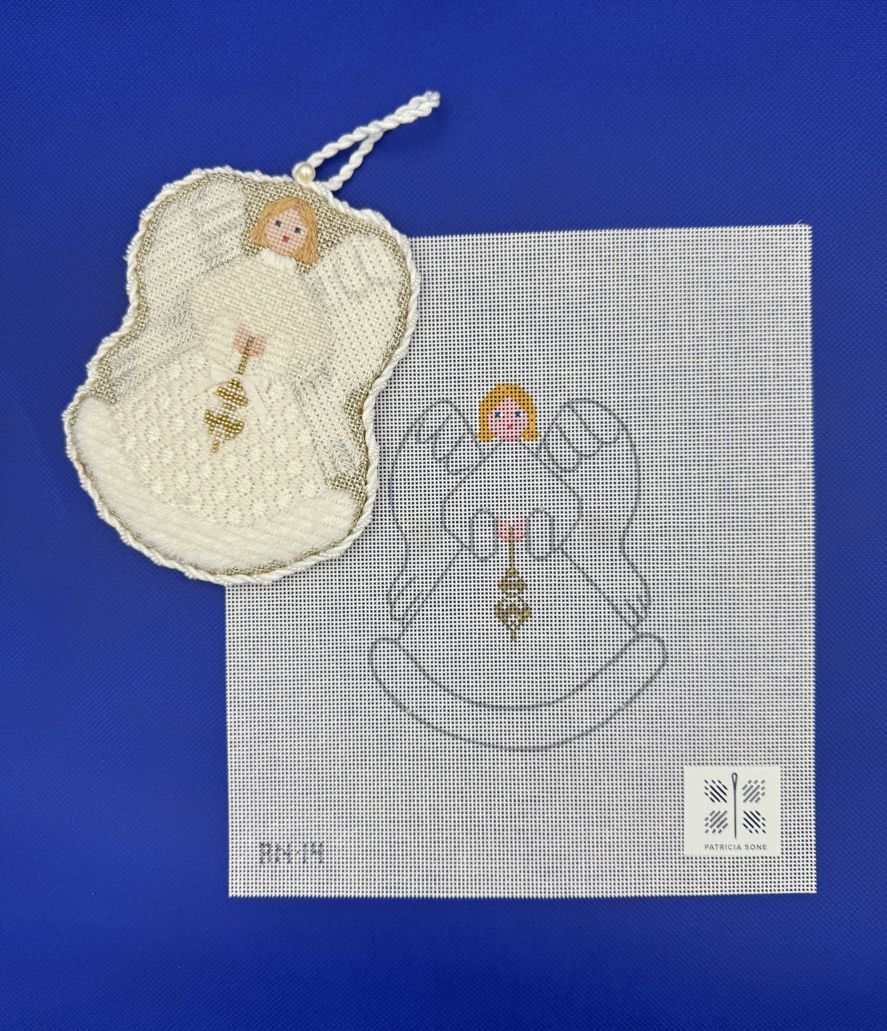 Angel with Ornament and Stitch Guide