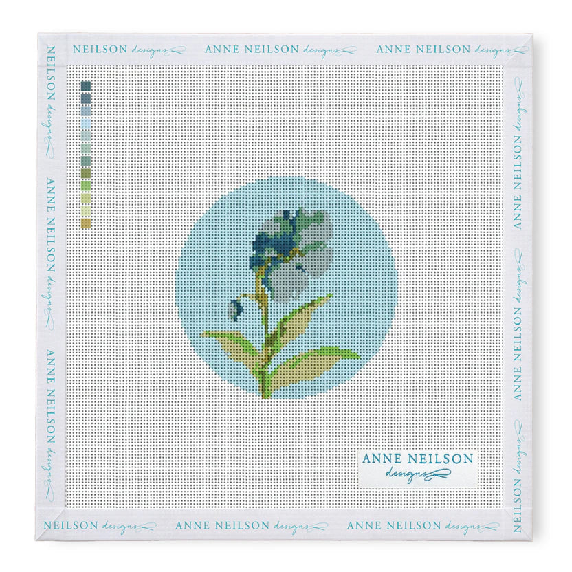 Abide Watercolor Round Canvas
