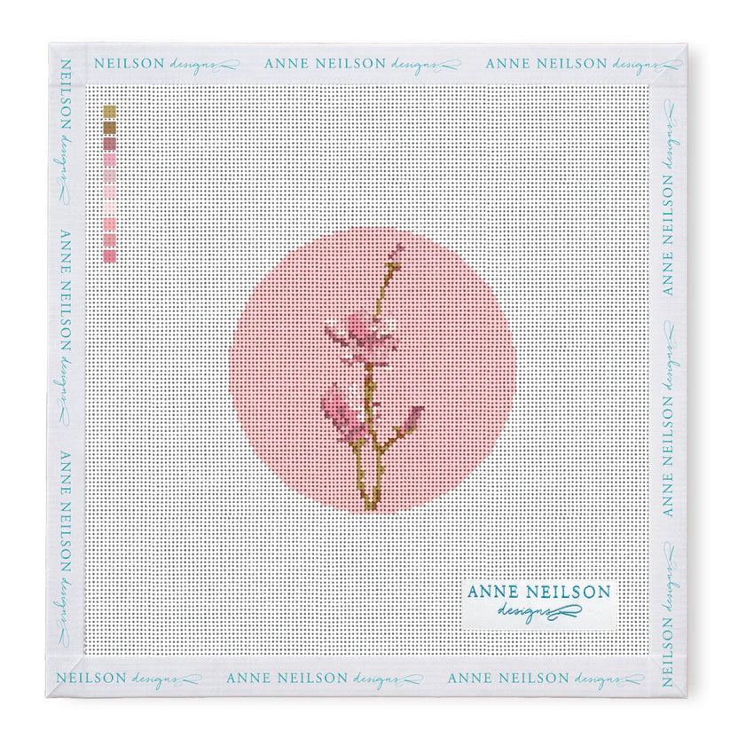 Bloom Watercolor Round Canvas