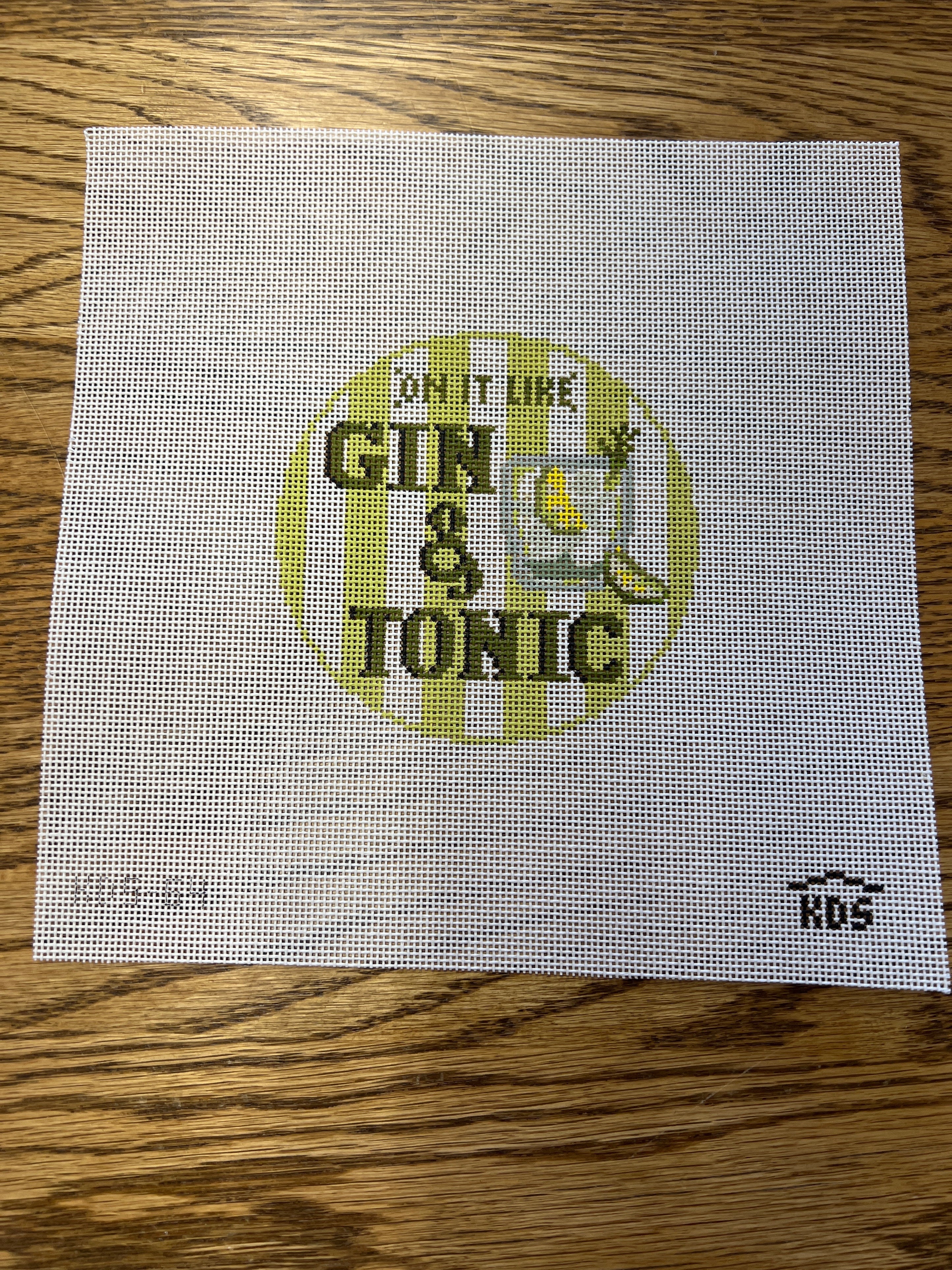 Happier Hour Coaster-Gin and Tonic Canvas