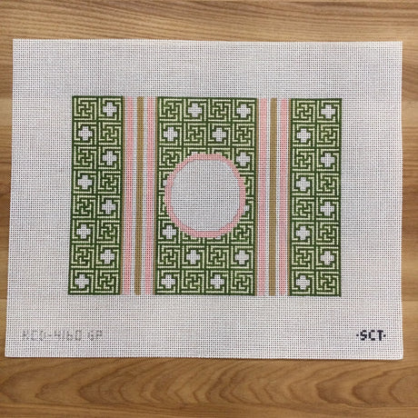 The Kristen (medium) Canvas - Green/Pink
