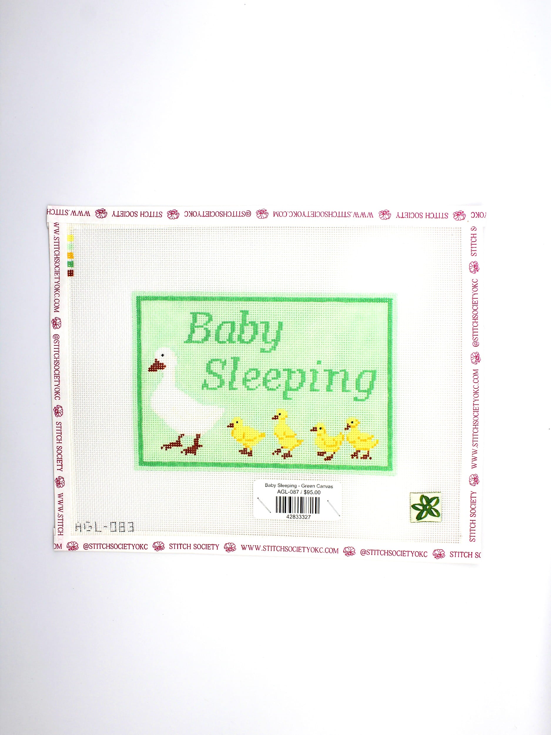 Baby Sleeping - Green Canvas