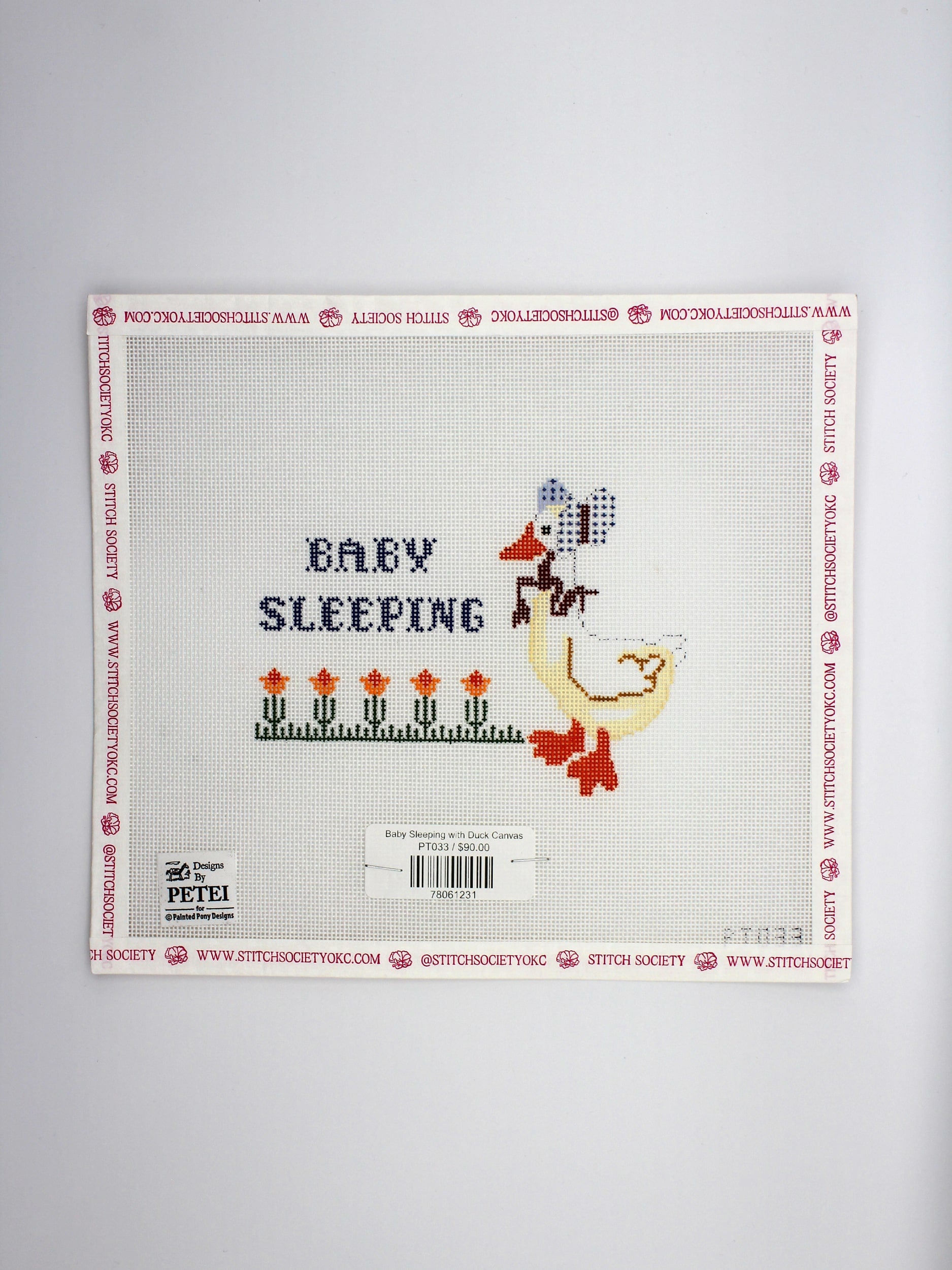 Baby Sleeping with Duck Canvas