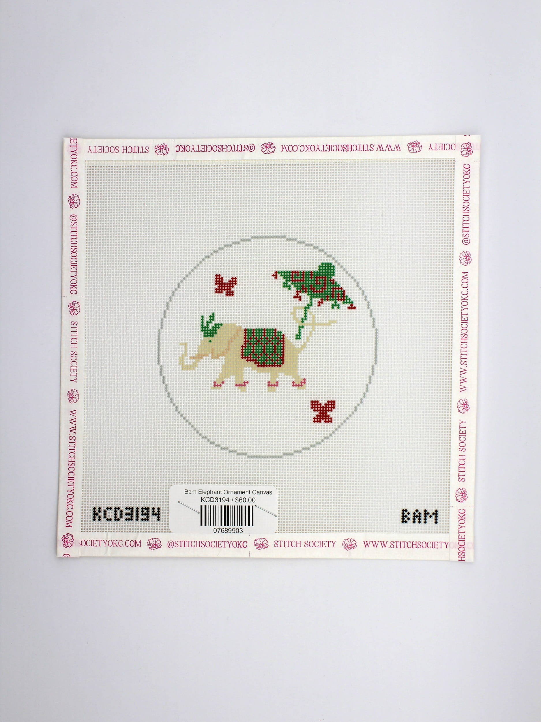 Bam Elephant Ornament Canvas