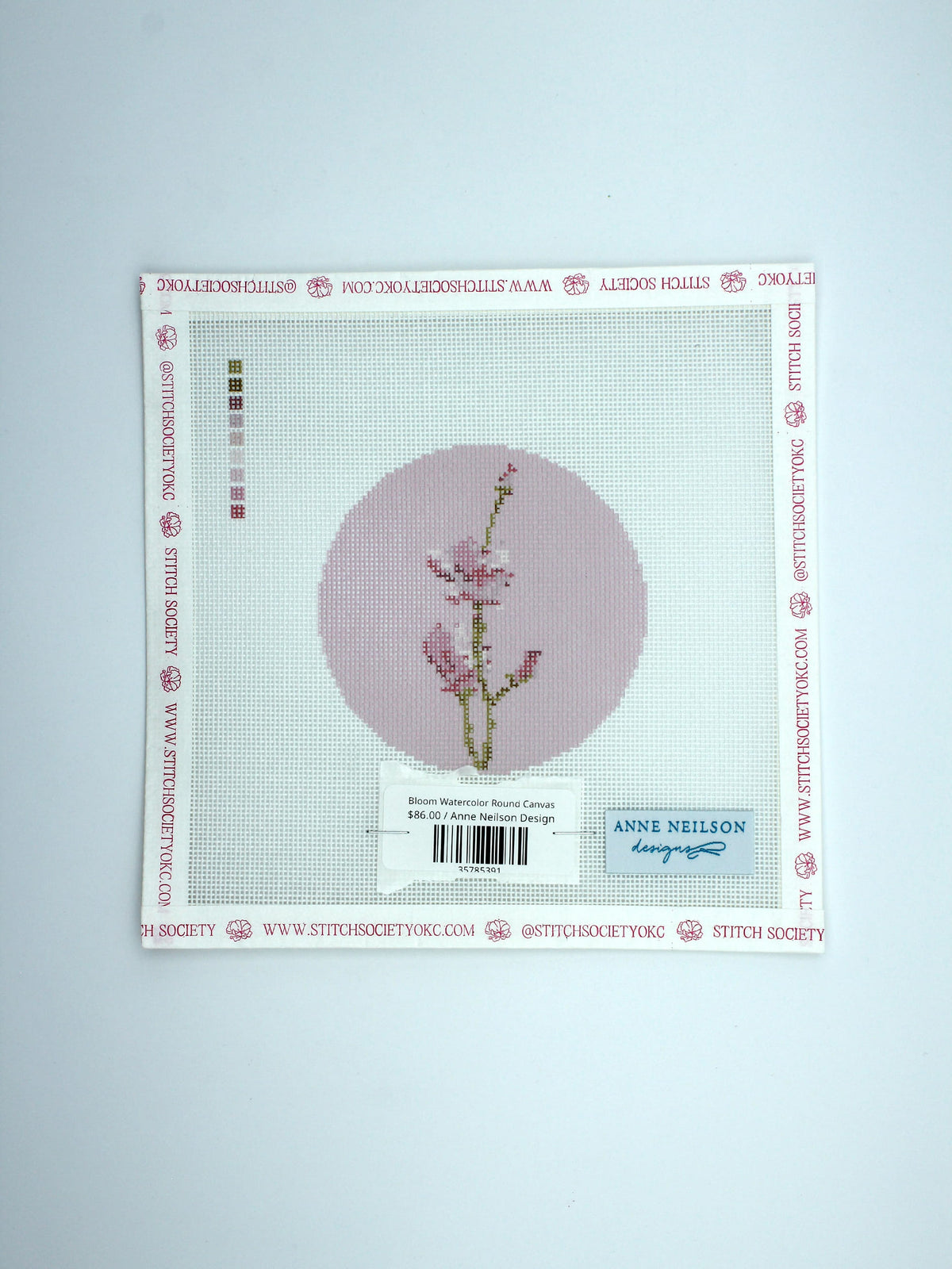 Bloom Watercolor Round Canvas