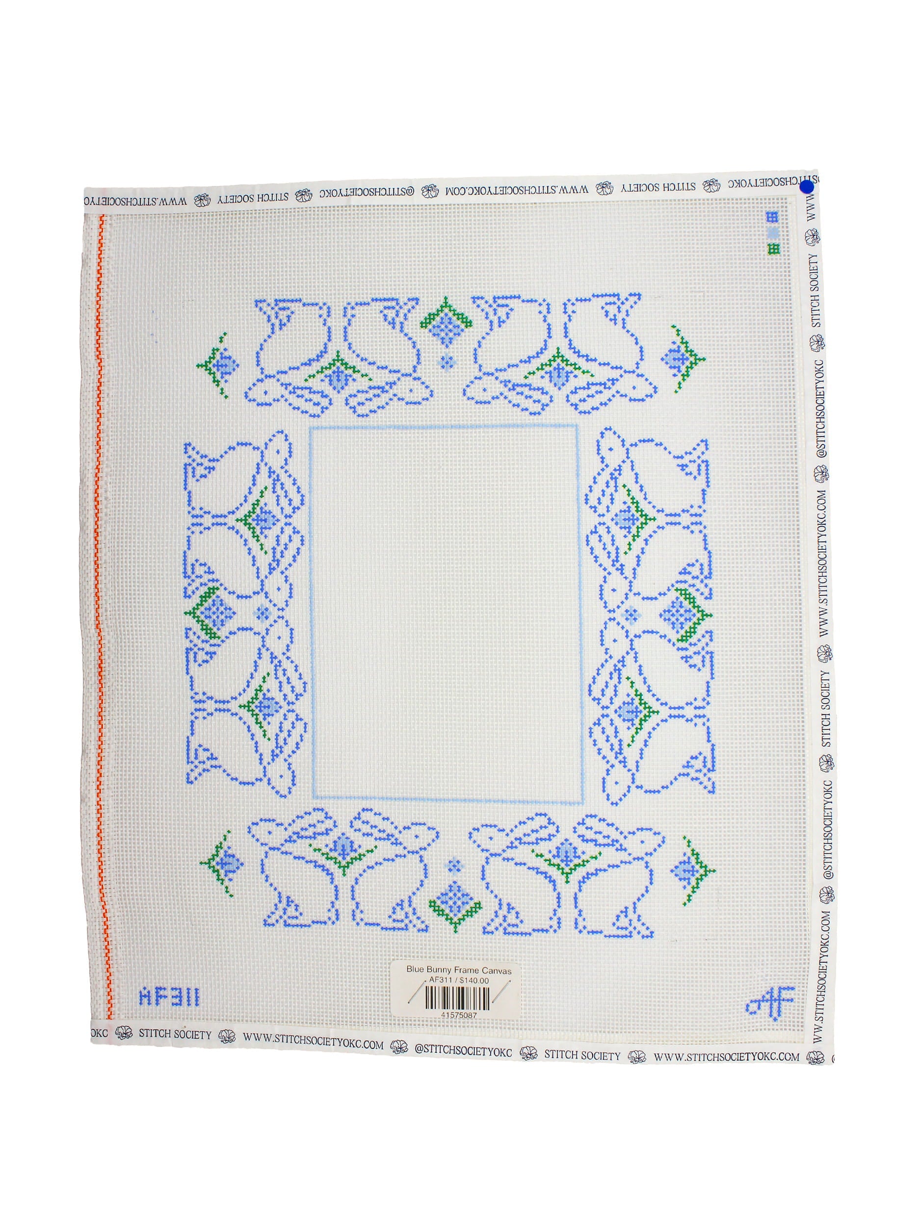 Blue Bunny Frame Canvas