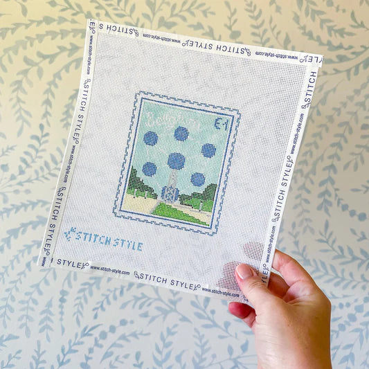Brussels Atomium Travel Stamp Canvas