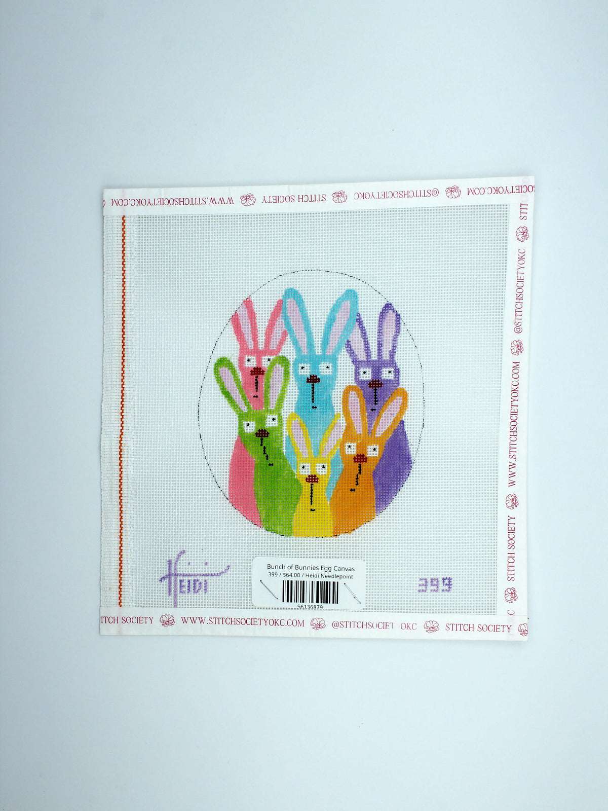 Bunch of Bunnies Egg Canvas