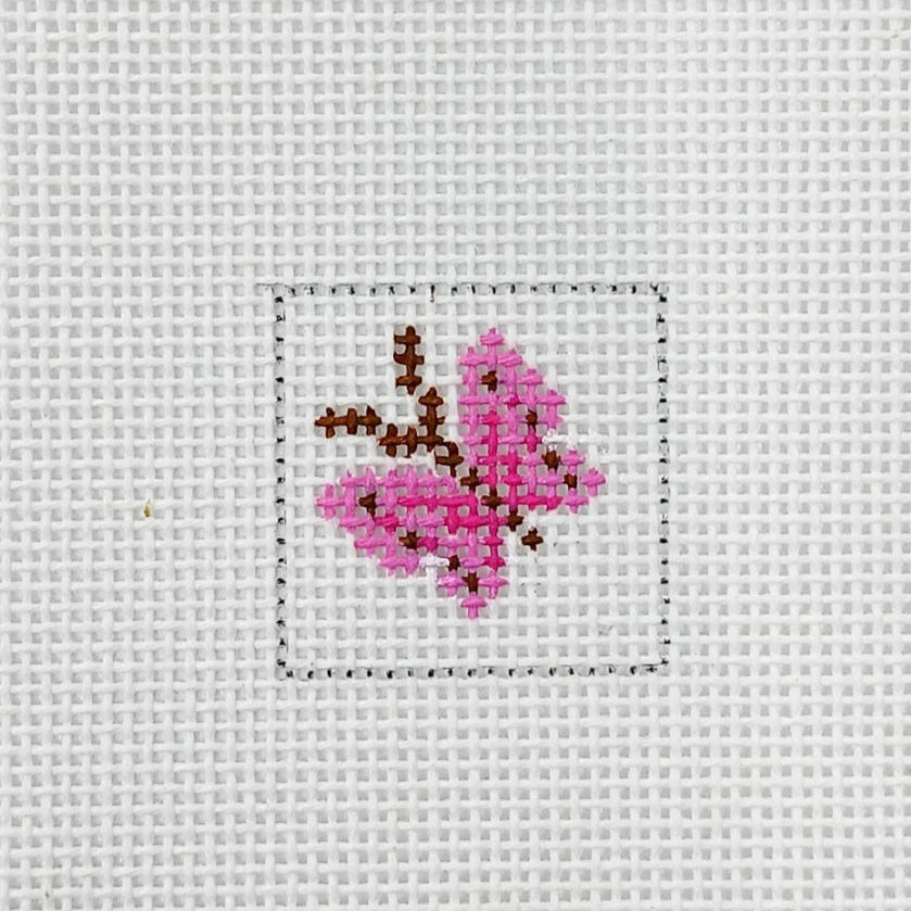 Pink Butterfly 1 Inch Square Canvas
