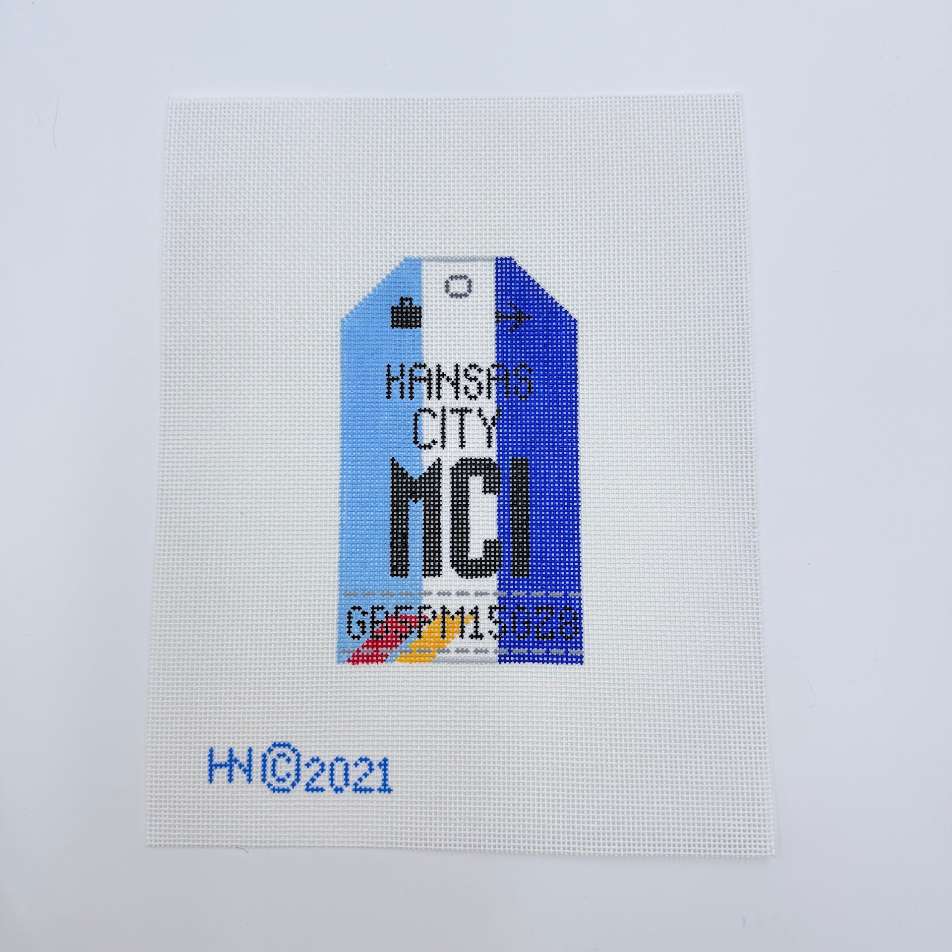 Kansas City Vintage Travel Tag Canvas