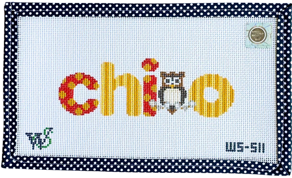 Chi Omega Dots & Stripes Canvas