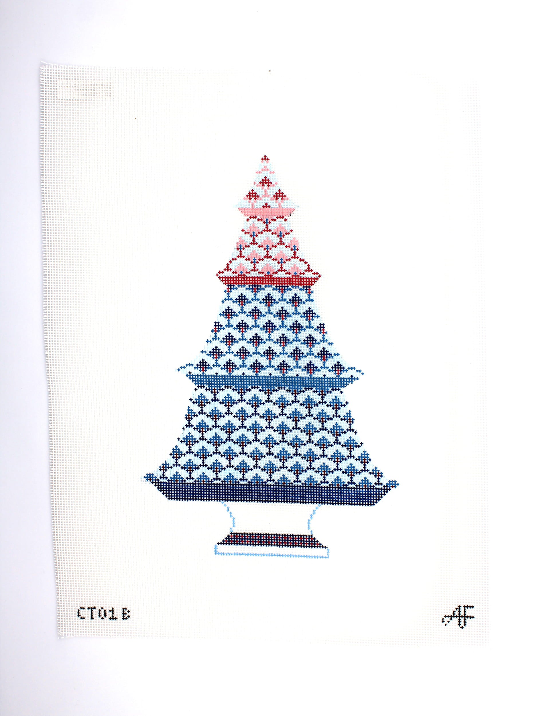 Scallop Tree - Blue & Red