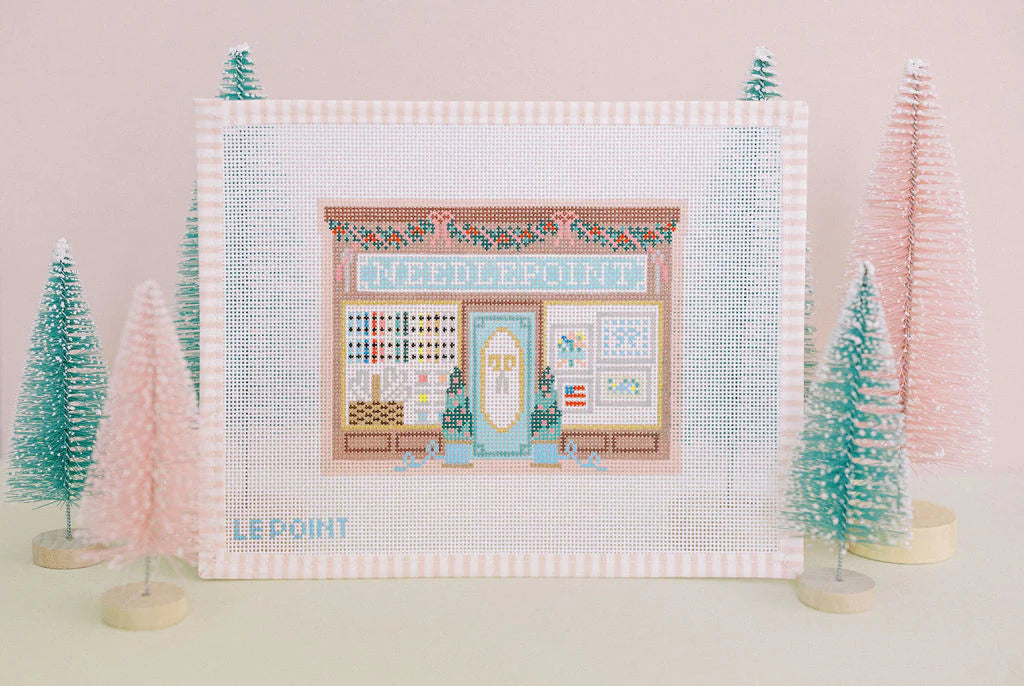 Christmas Village Needlepoint Shop Canvas (13 Mesh)