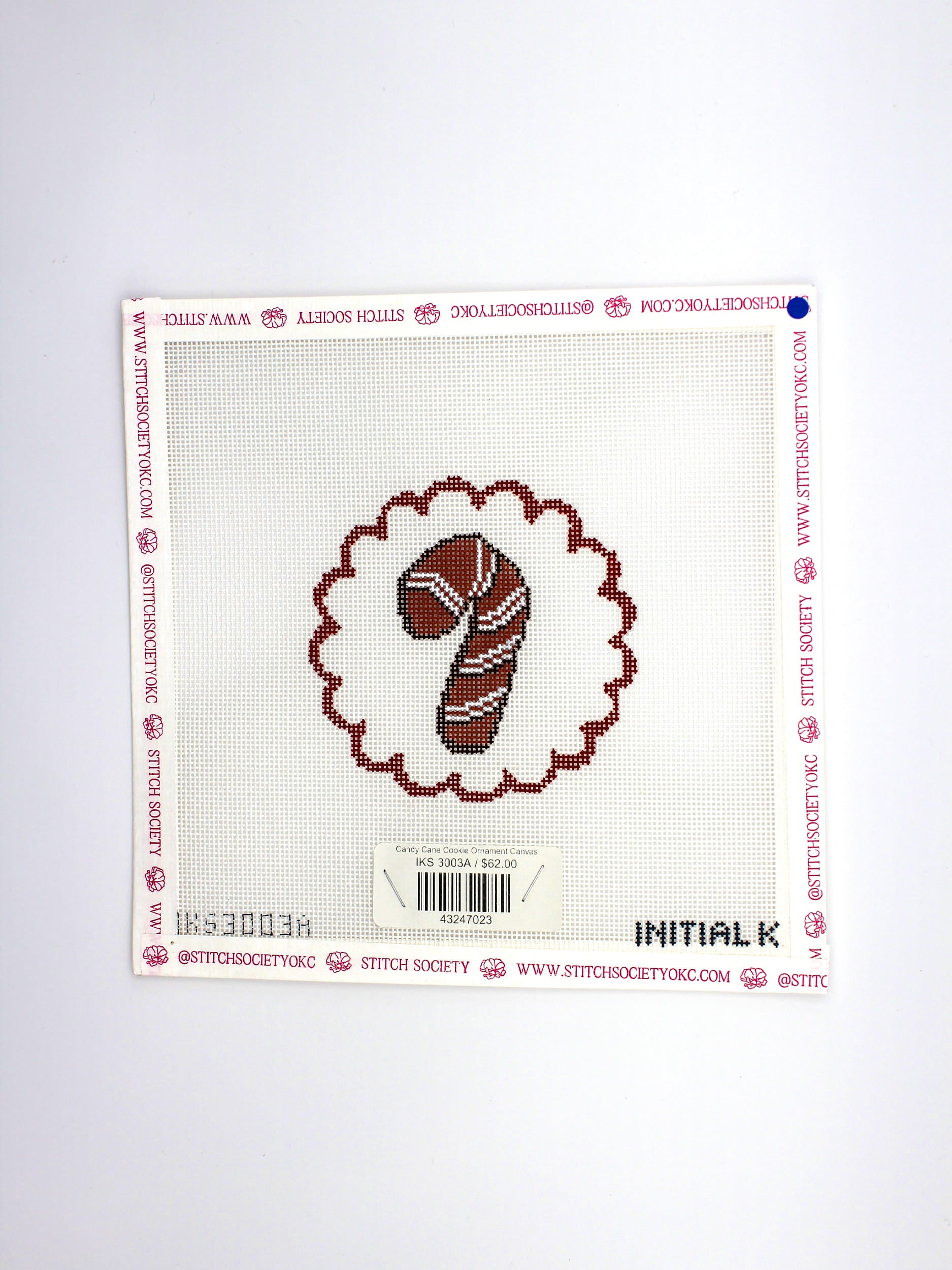 Candy Cane Cookie Ornament Canvas