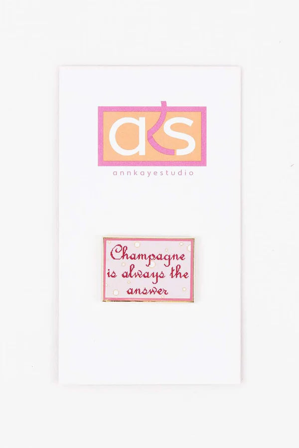 Champagne is Always the Answer (Pink) - Needle Minder