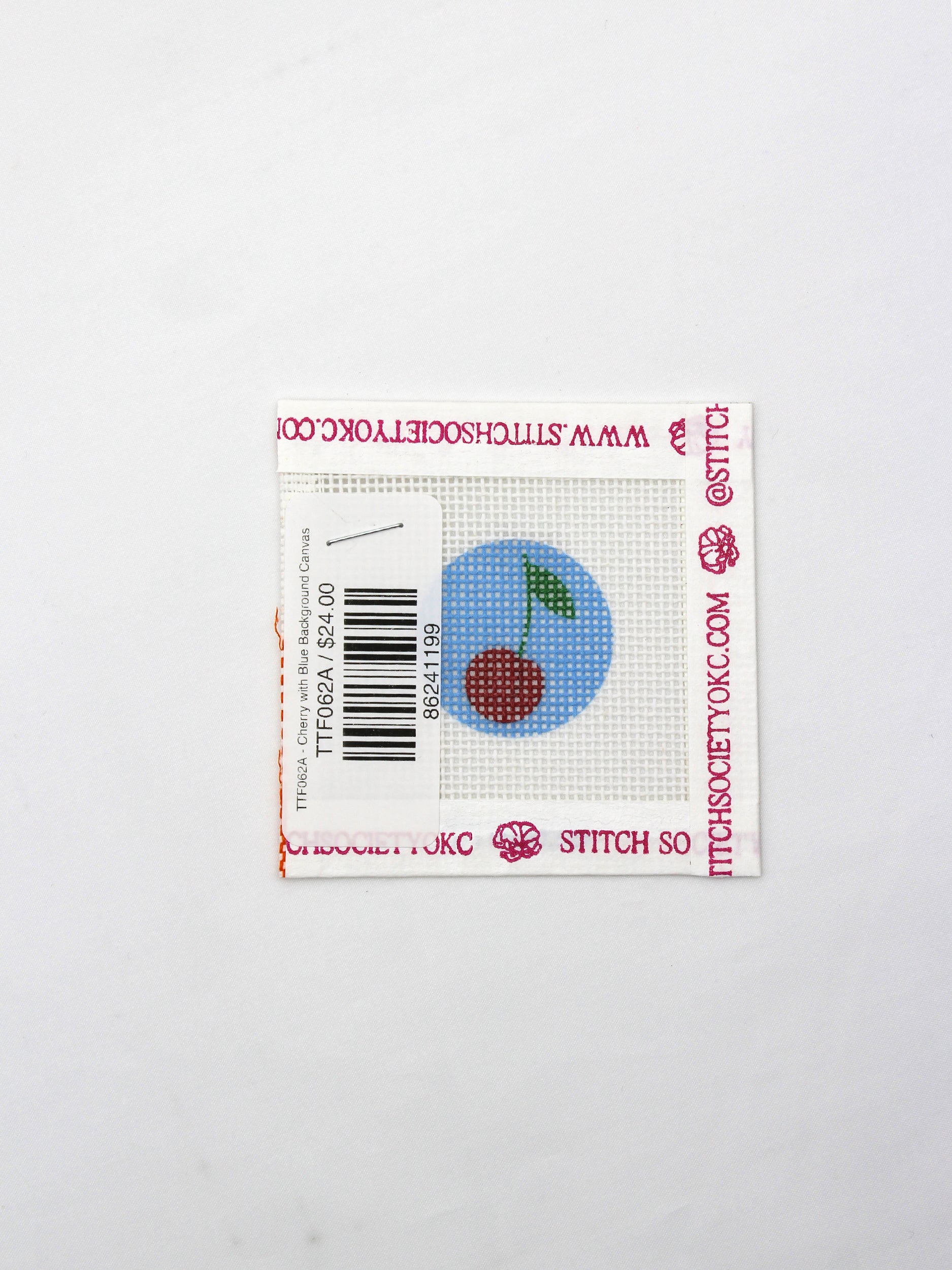 TTF062A - Cherry with Blue Background Canvas