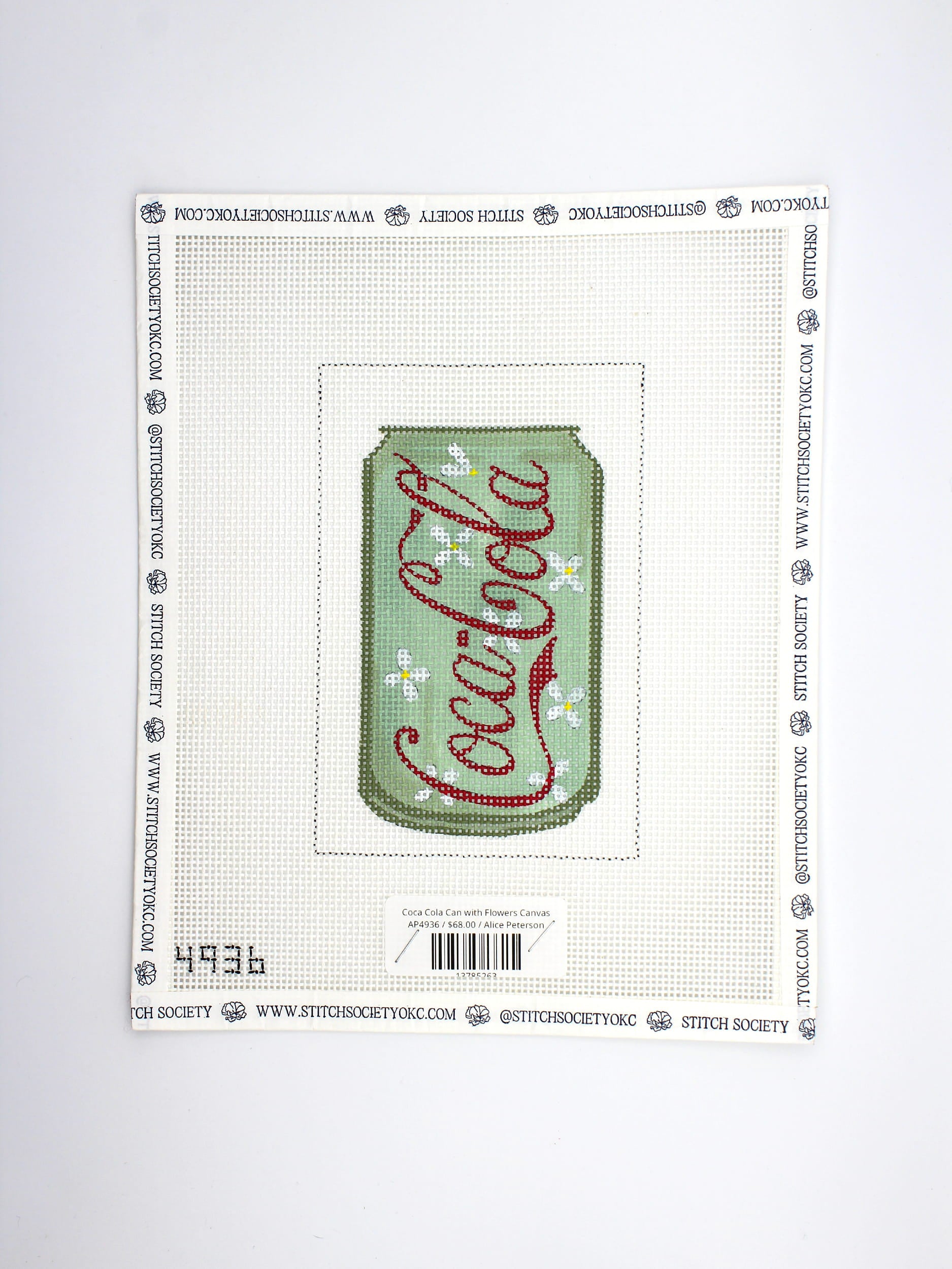 Coca Cola Can with Flowers Canvas