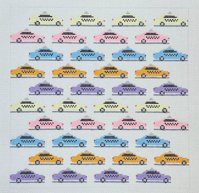 Colorful Taxi Cabs Canvas