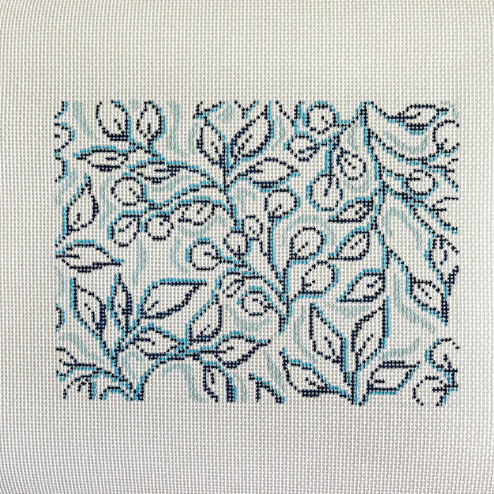 Blue Floral Pattern Canvas