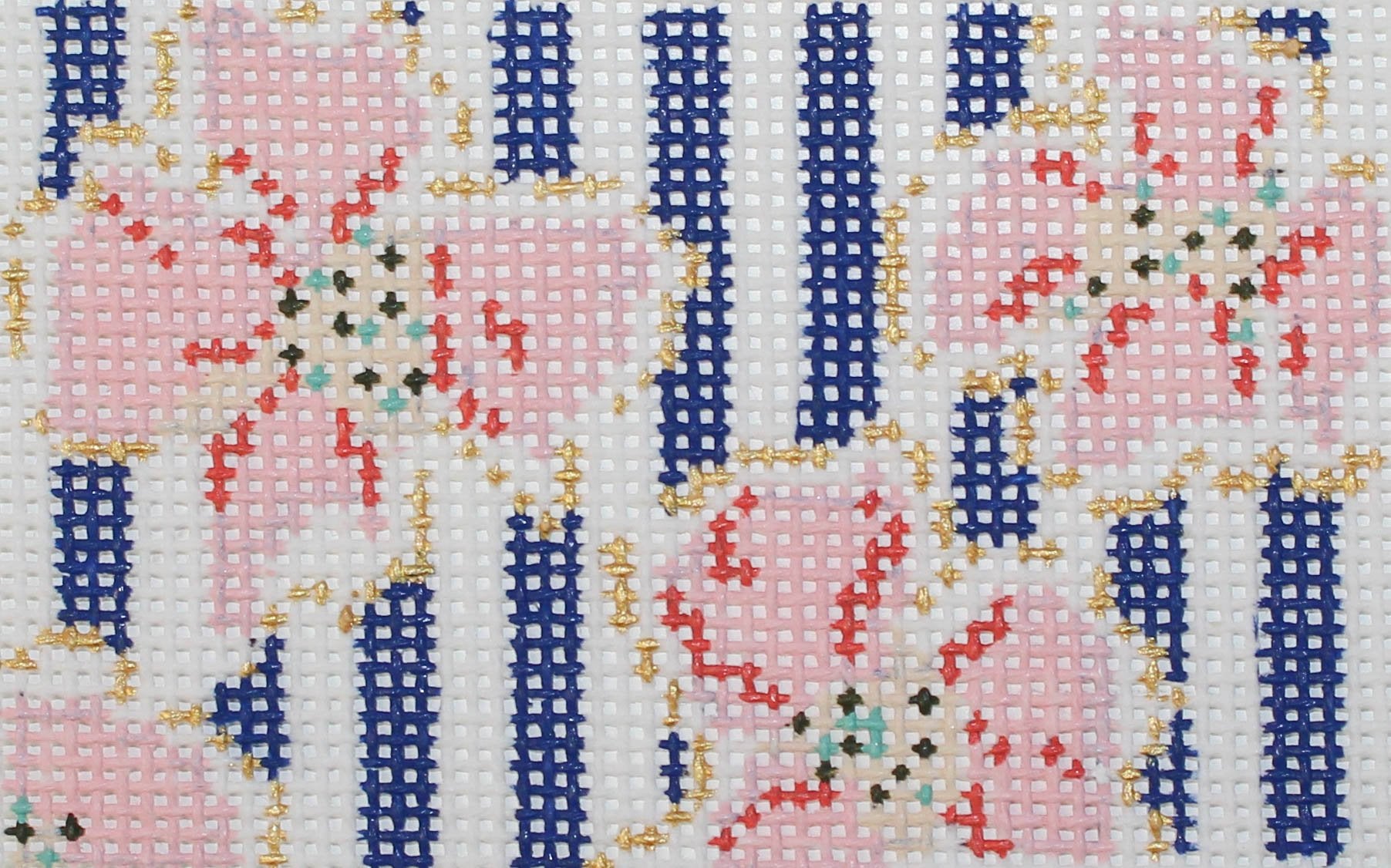 Coral & Gold Flowers