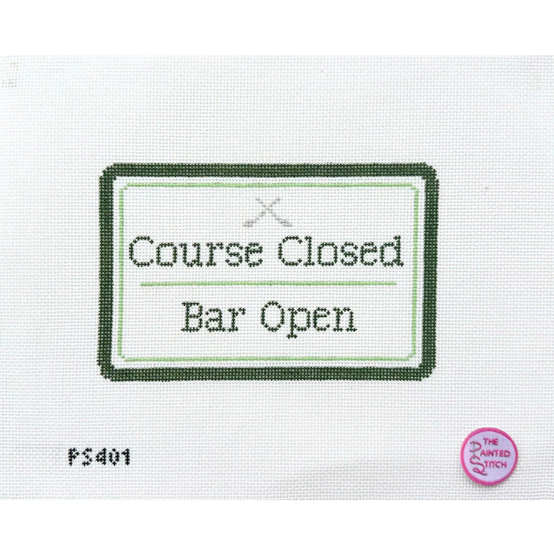 Course Closed Bar Open-Golf Canvas