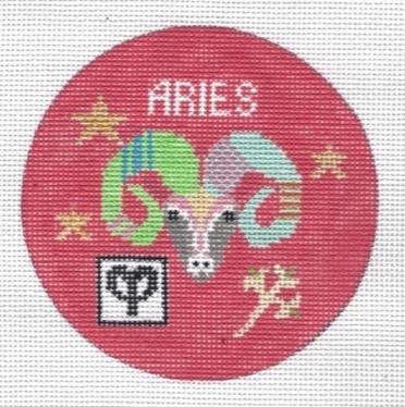 Aries Zodiac Ornament Canvas